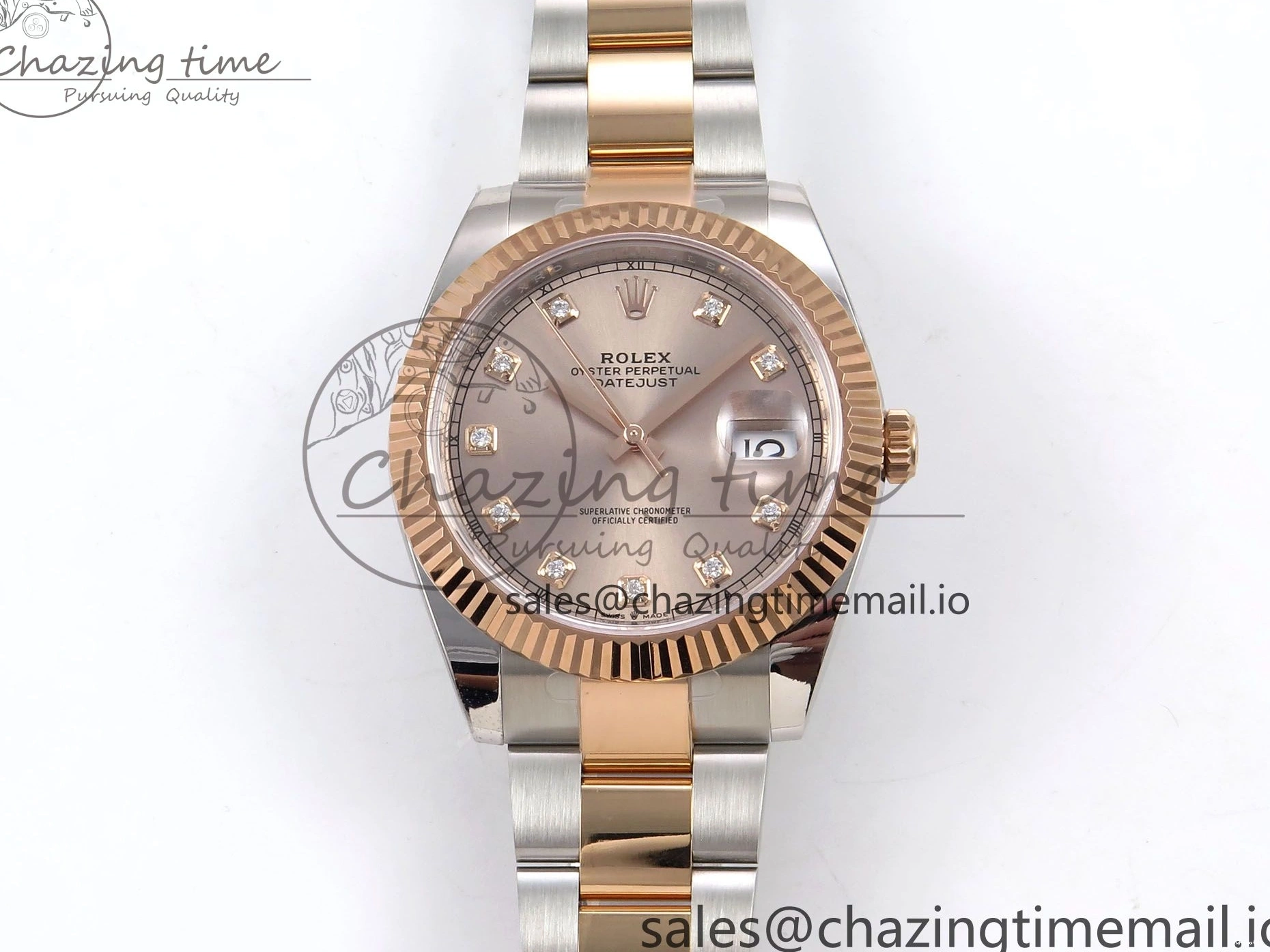 1:1 126331 Bracelet RG 904L DateJust Oyster SH3235（Gain on SS RG 41 Best Edition Steel Weight） Diamonds Dial ARF 0414